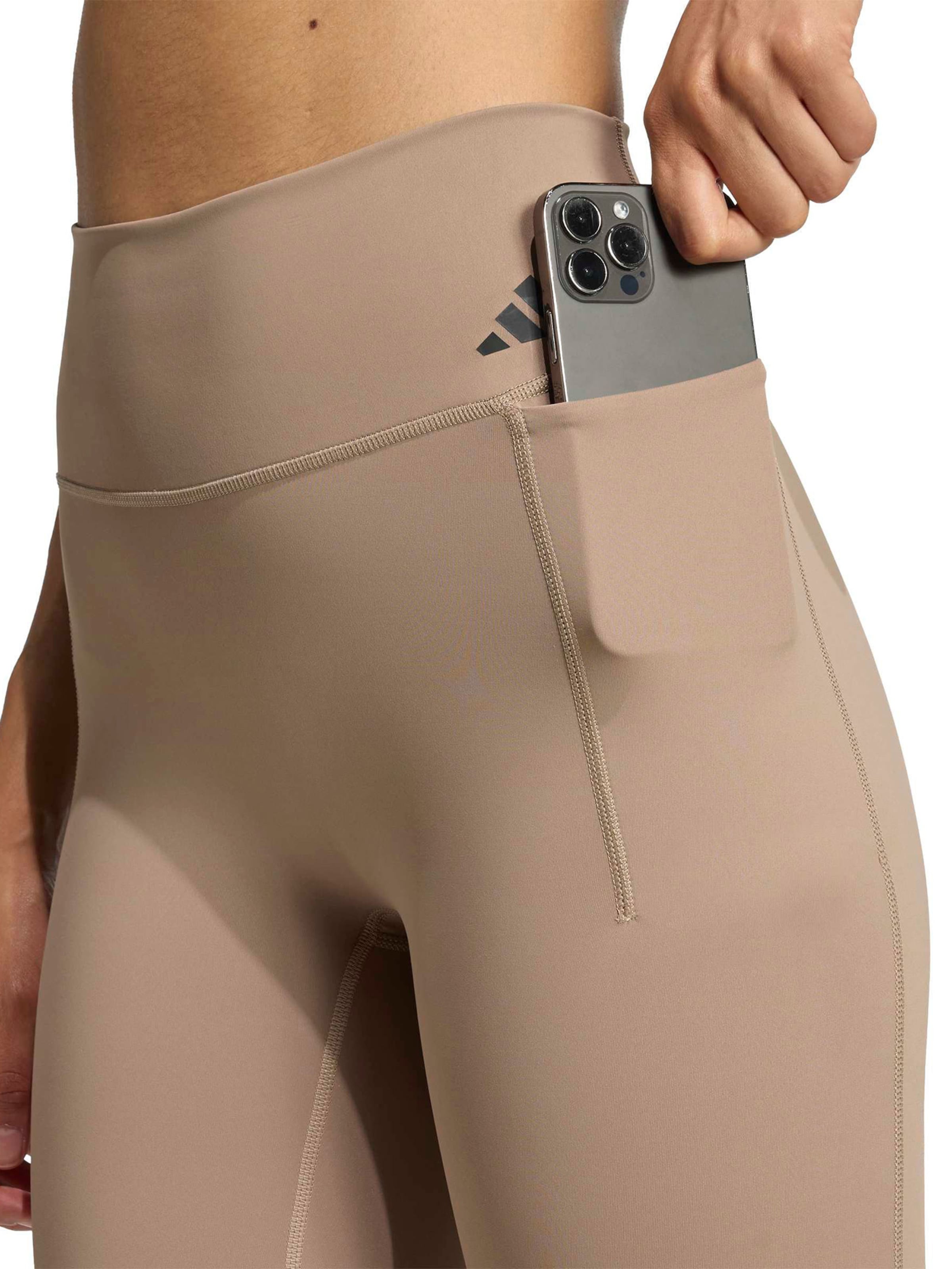 ADIDAS PERFORMANCE Skinny Sports trousers 'OPT' in Brown