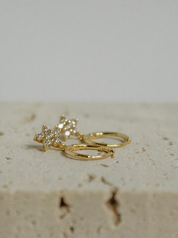 Hey Happiness - Pendientes 'Floweret' en oro