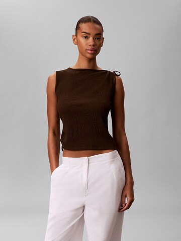 Haut Calvin Klein Jeans en marron : devant