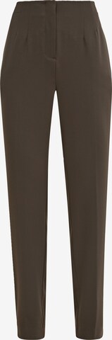 Regular Pantalon à plis COMMA en marron : devant