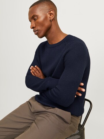 JACK & JONES Sweater 'JJPannel' in Blue