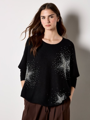 Pull-over ' ' Apricot en noir : devant