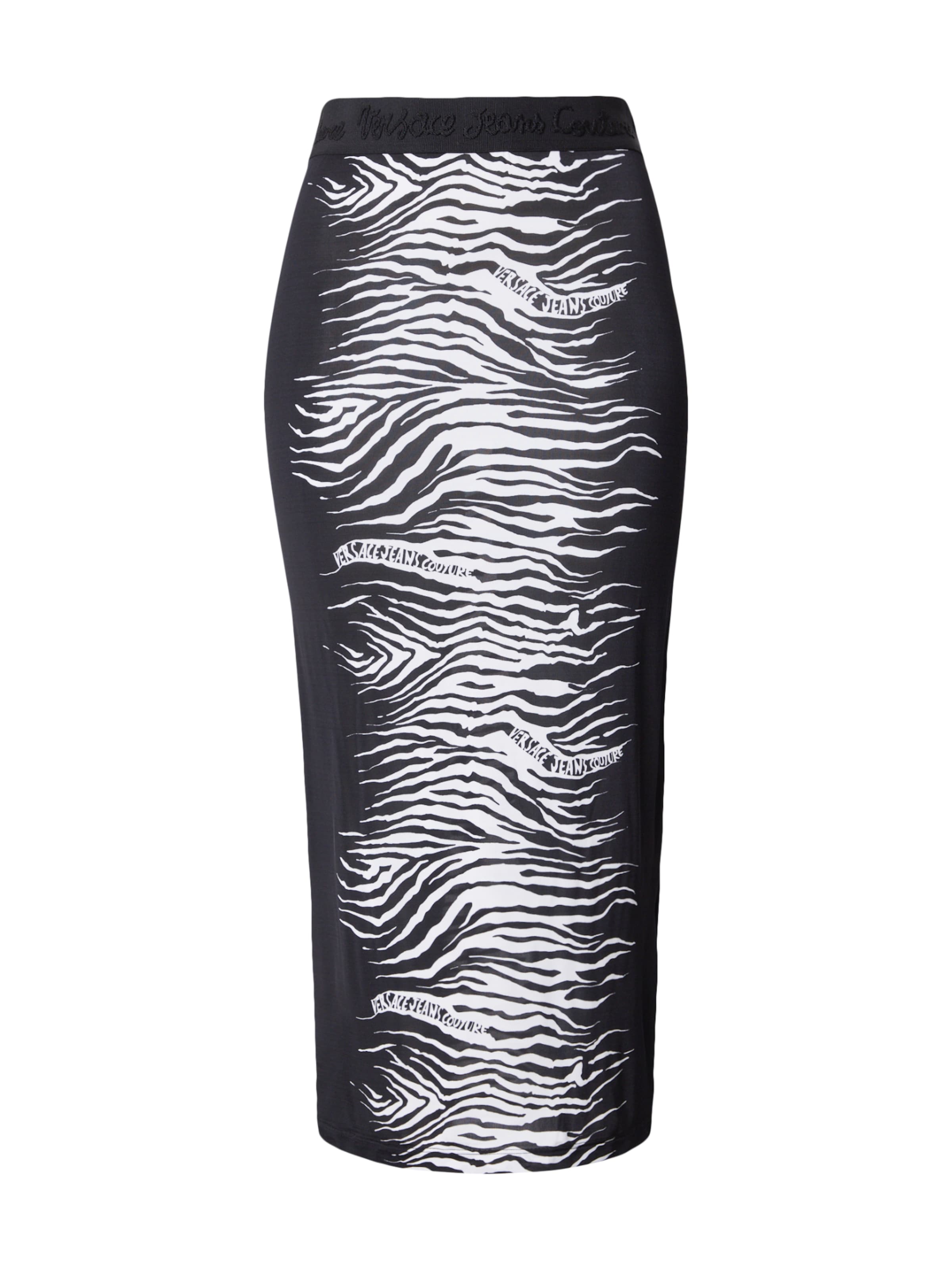 Sijonas iš Versace Jeans Couture, spalva – juoda / balta, Prekių apžvalga