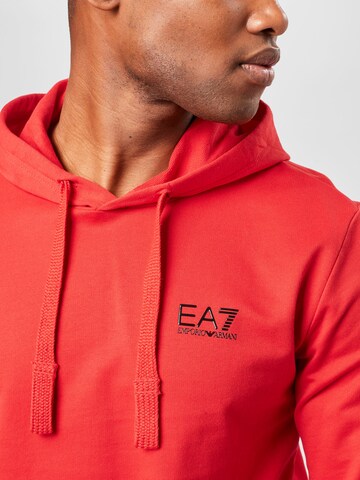 sarkans EA7 Emporio Armani Sportisks džemperis 'Felpa'