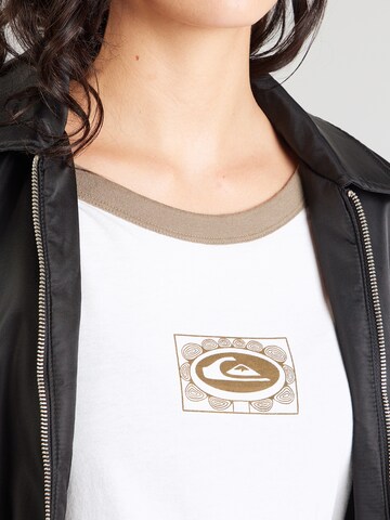 QUIKSILVER Tričko 'RINGERTEESCREEN' – bílá