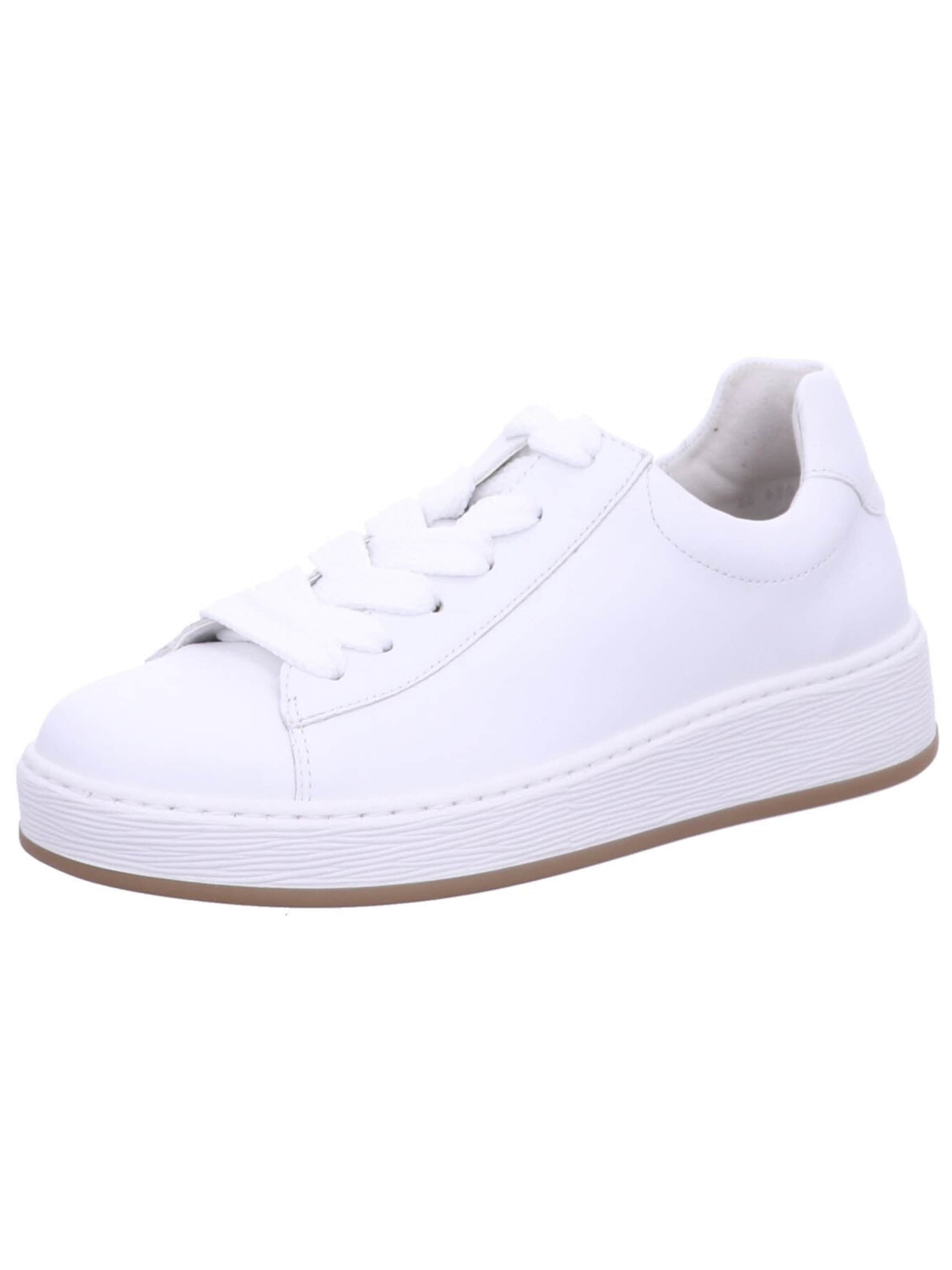 Gabor Comfort Sportlicher Schnürschuh 'Sneaker Low Damen 66.430 50 Echtleder in weiß'‌‌‌‌‌‌‌‌‌‌ in Weiß: Vorderseite