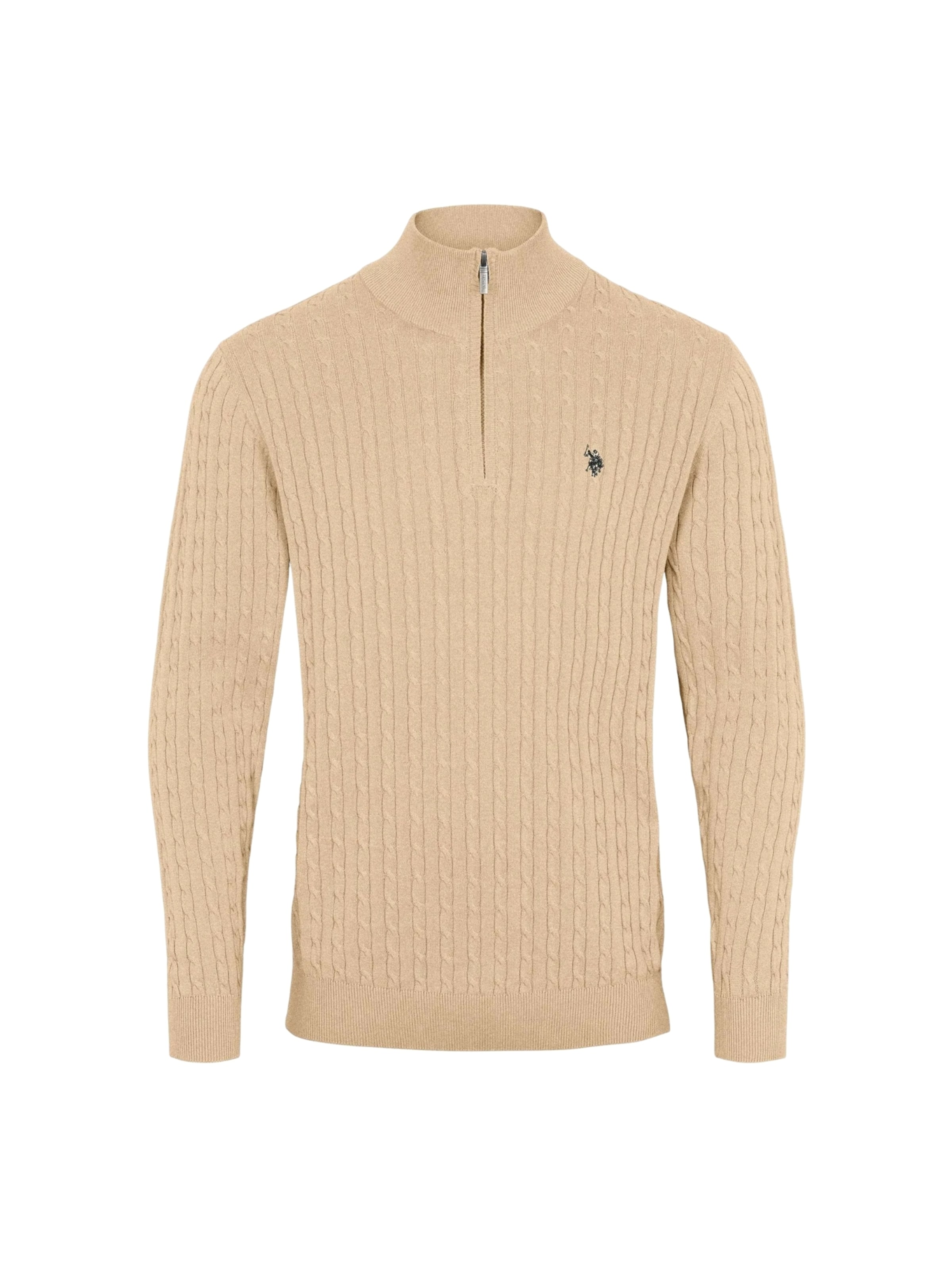 U.S. POLO ASSN. Pullover ' Amir ' in Beige: Vorderseite