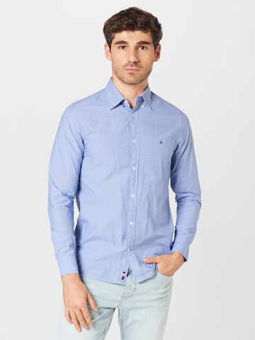 TOMMY HILFIGER Slim fit Overhemd in Blauw: voorkant