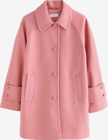 Palton de iarnă de la Next pe roz: față