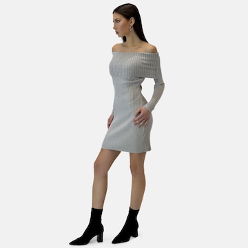 Elara Gebreide jurk in Grijs