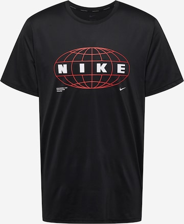 NIKE Functioneel shirt in Zwart: voorkant