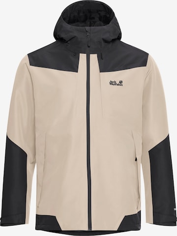 JACK WOLFSKIN Performance Jacket in Beige: front