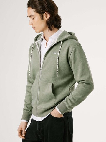 Pepe Jeans Sweatvest 'MACBETH ZIP' in Groen