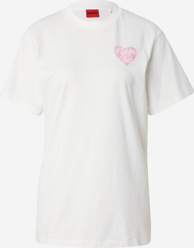 Marškinėliai iš HUGO, spalva – rožinė / balta, Prekių apžvalga