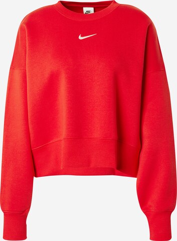 Nike Sportswear Bluzka sportowa 'Phoenix Fleece' w kolorze czerwony: przód