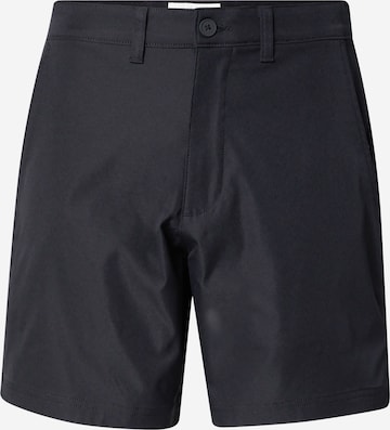 Pantaloni eleganți de la Abercrombie & Fitch pe negru: față