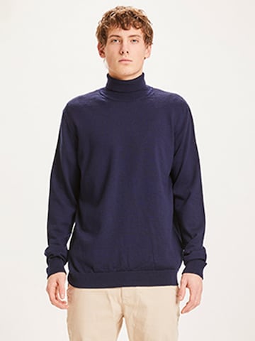KnowledgeCotton Apparel Pullover in Blau: Vorderseite