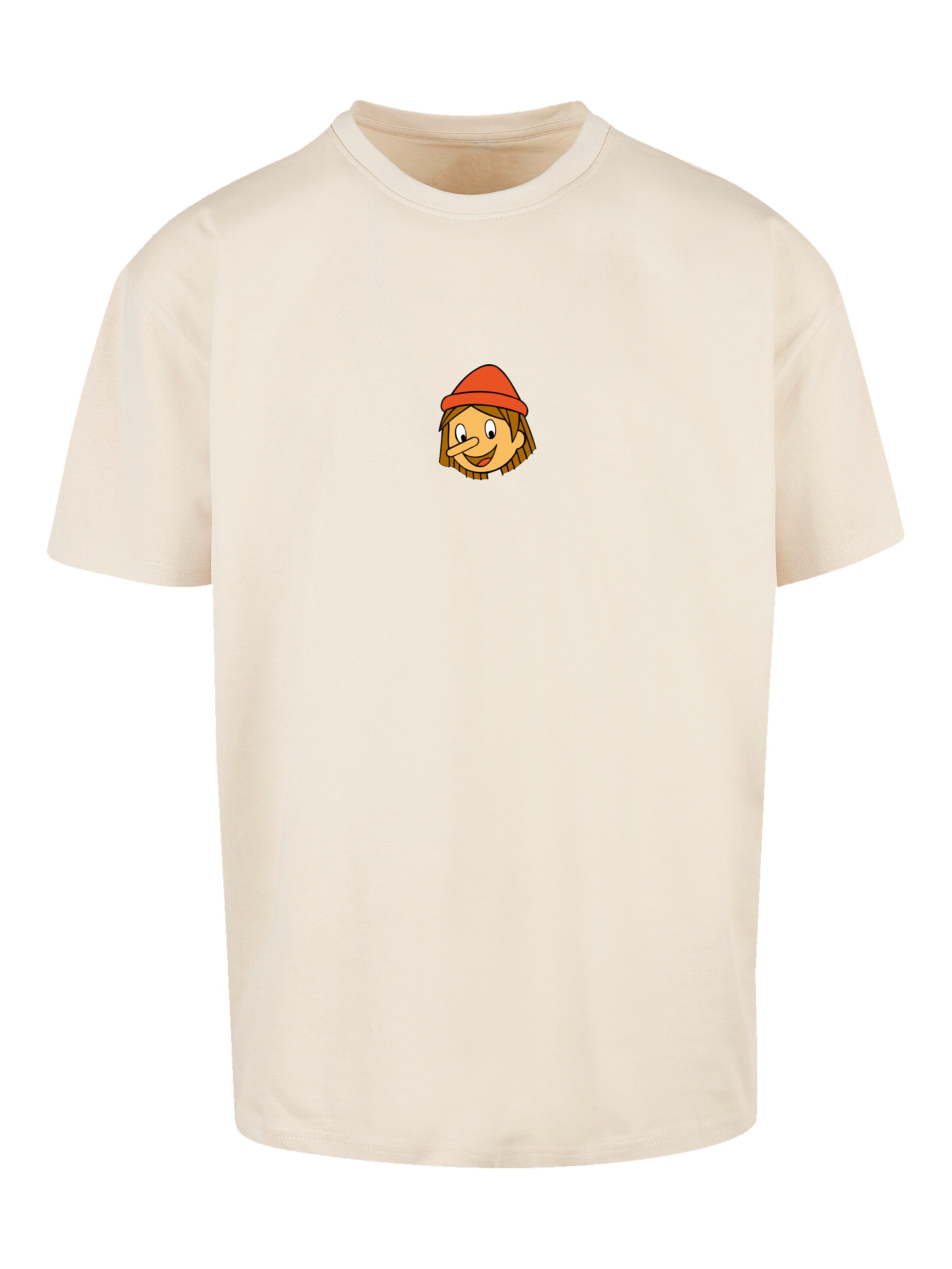 T-Shirt 'Heroes of Childhood Pinocchio' F4NT4STIC en beige : devant