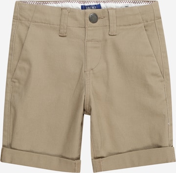 Jack & Jones Junior Regular Trousers 'DAVID' in Beige: front