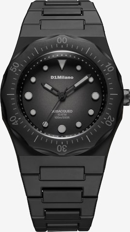 D1 Milano Analoguhr in Schwarz: Vorderseite