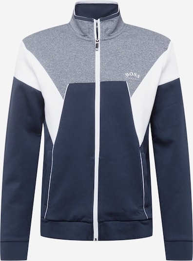 BOSS ATHLEISURE Gornji dio trenirke u mornarsko plava / plava melange / bijela, Pregled proizvoda