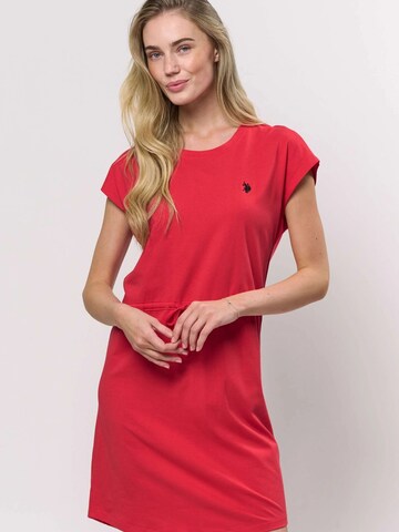 U.S. POLO ASSN. Jurk ' Ida ' in Rood: voorkant