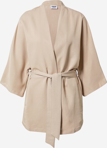 Urban Classics Kimono in Beige: voorkant