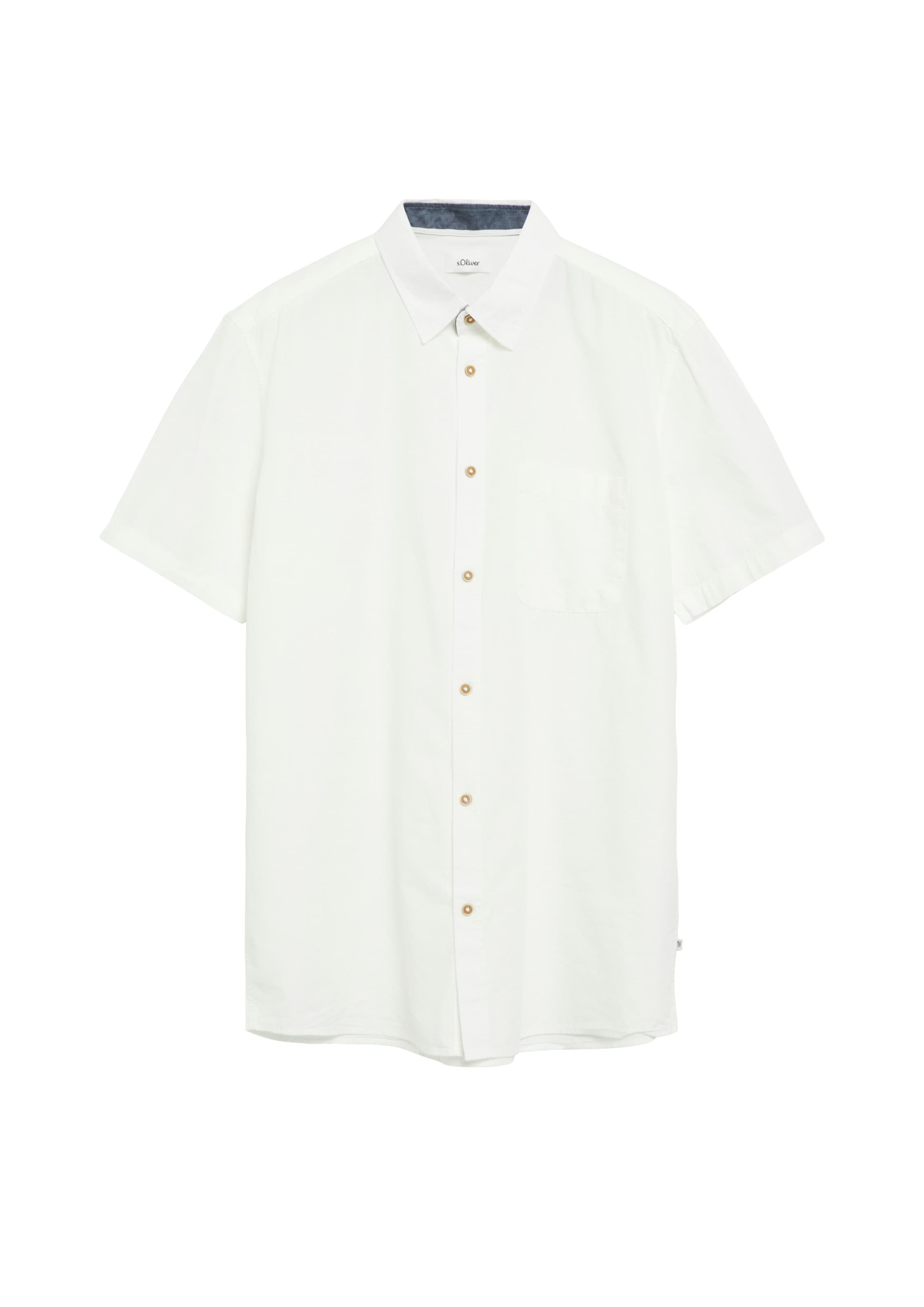 s.Oliver Regular Fit Hemd in Beige: Vorderseite