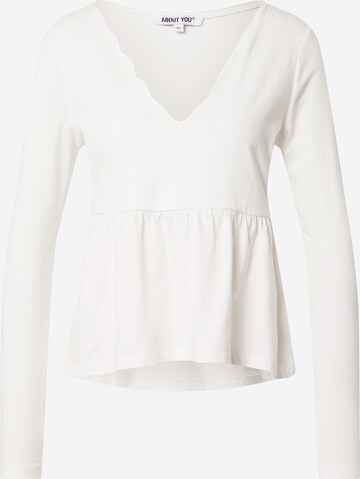 ABOUT YOU Тениска 'Francesca' в бяло: отпред