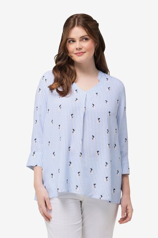 Ulla Popken Blouse in Blauw: voorkant