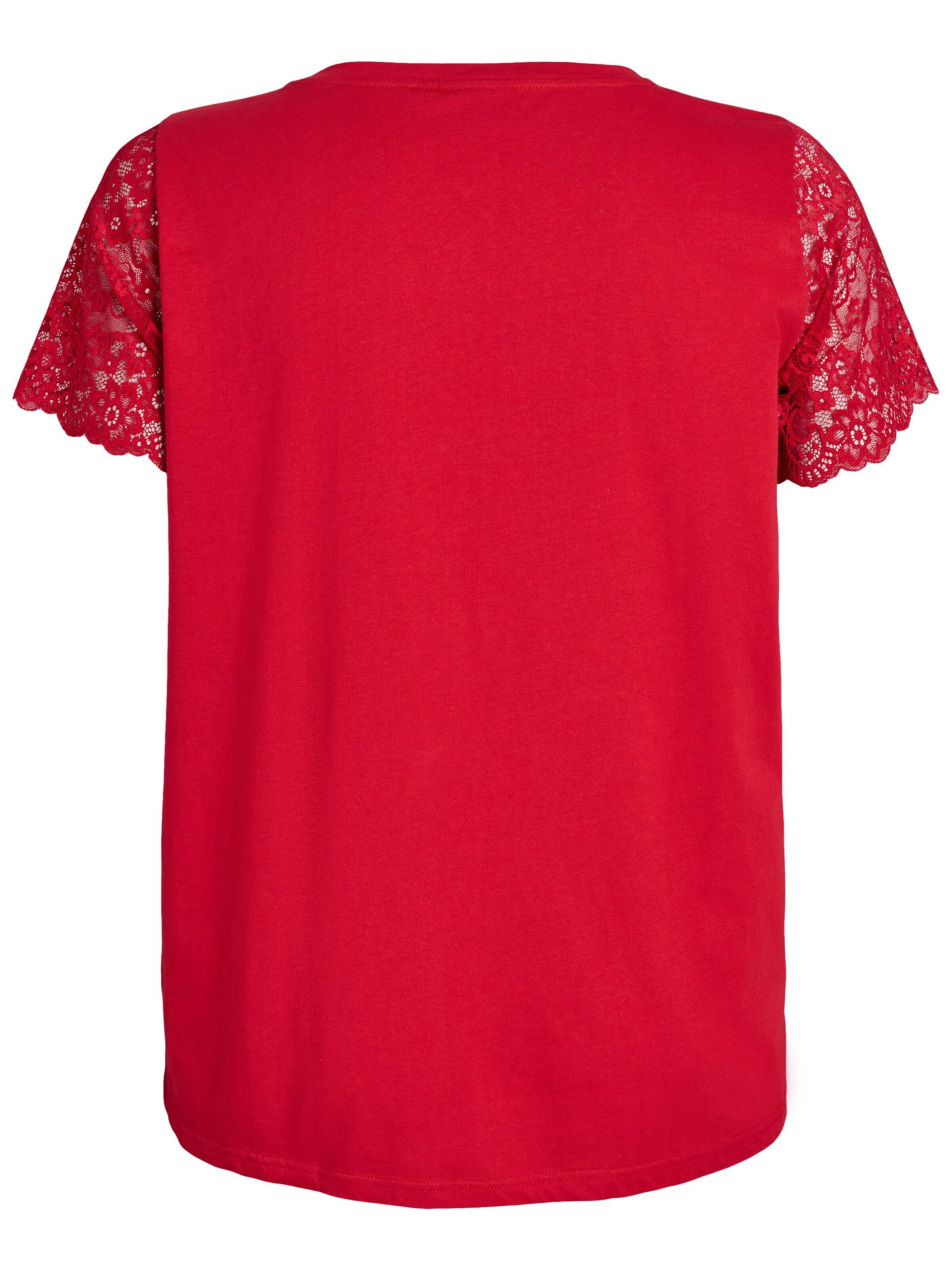 Zizzi T-Shirt 'MBRynn' in Rot