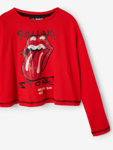 Desigual - Camisola 'THE ROLLING STONES' em vermelho