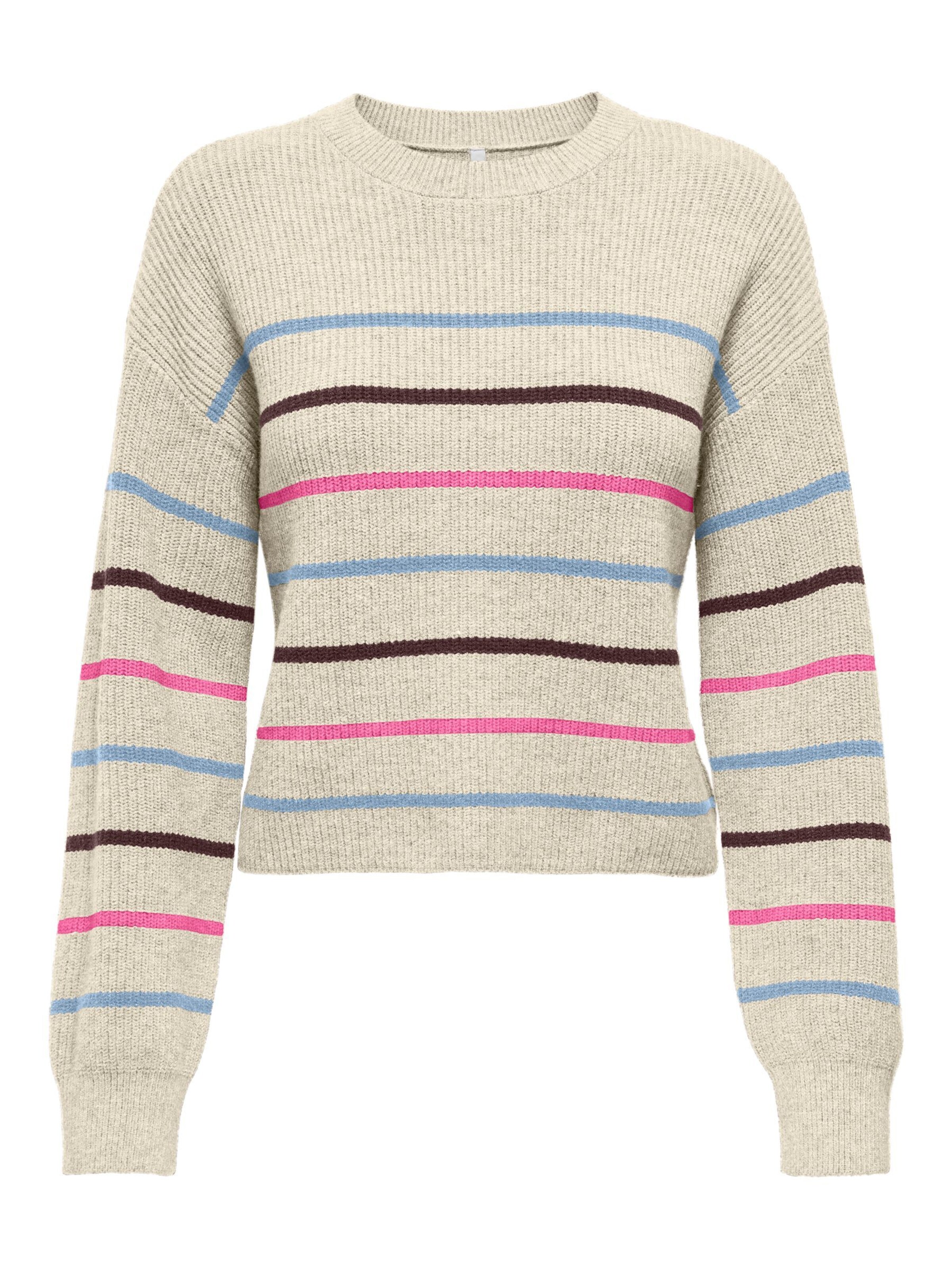 Pullover 'ONLIbi' ONLY di colore beige / blu chiaro / cioccolato / rosa, Visualizzazione prodotti