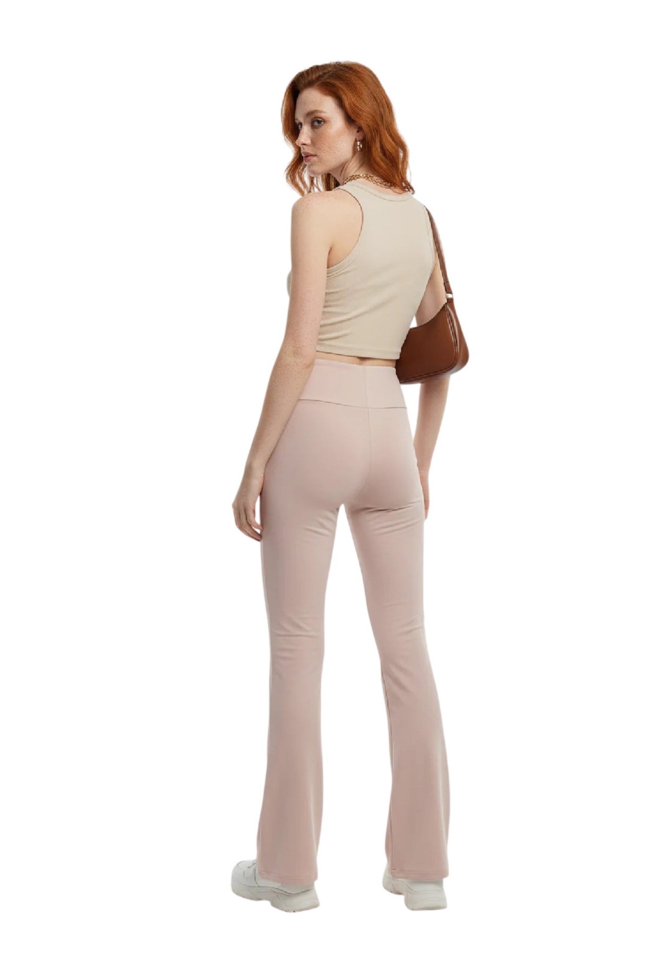 Alexa Dash Flared Broek in Roze