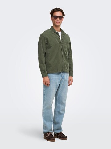 Regular fit Camicia 'ONSEwell' di Only & Sons in verde