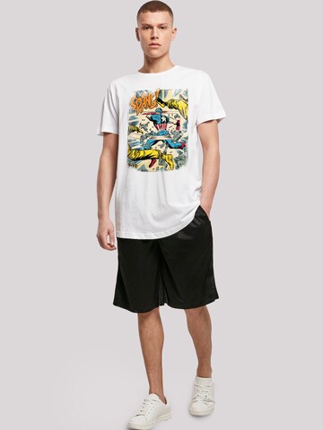 T-Shirt 'Marvel Captain America Spang' F4NT4STIC en blanc