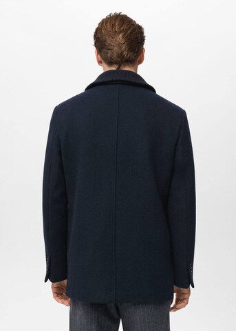 MANGO MAN Between-Seasons Coat 'Dave' in Blue