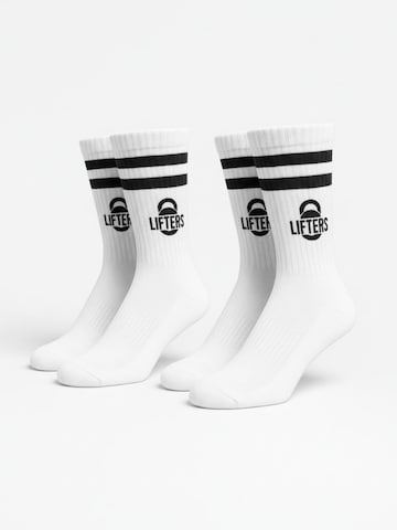 Lifters Sports socks 'Retro' in White: front