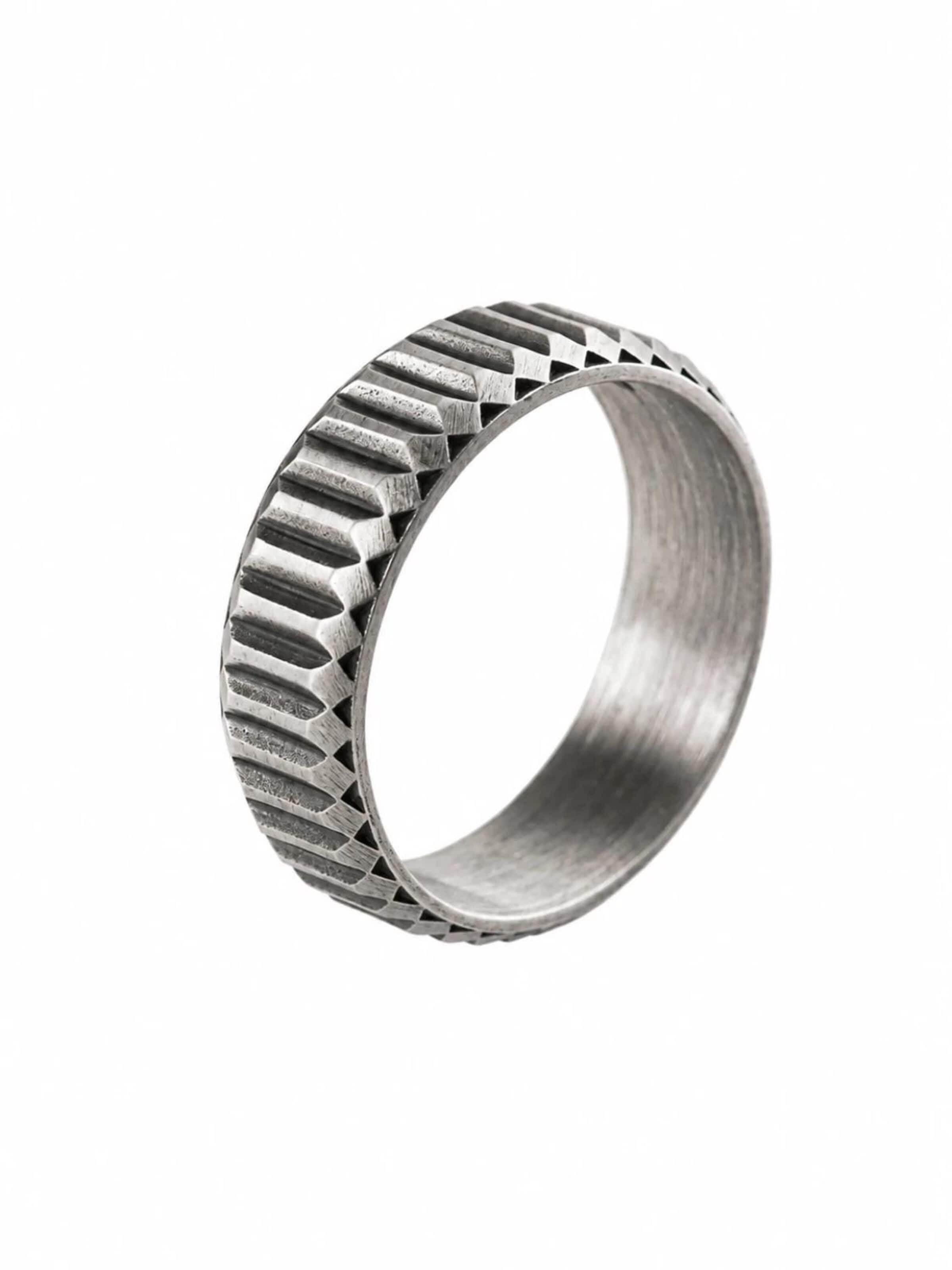 Anello 'Vertex' di REYTEL in argento: frontale