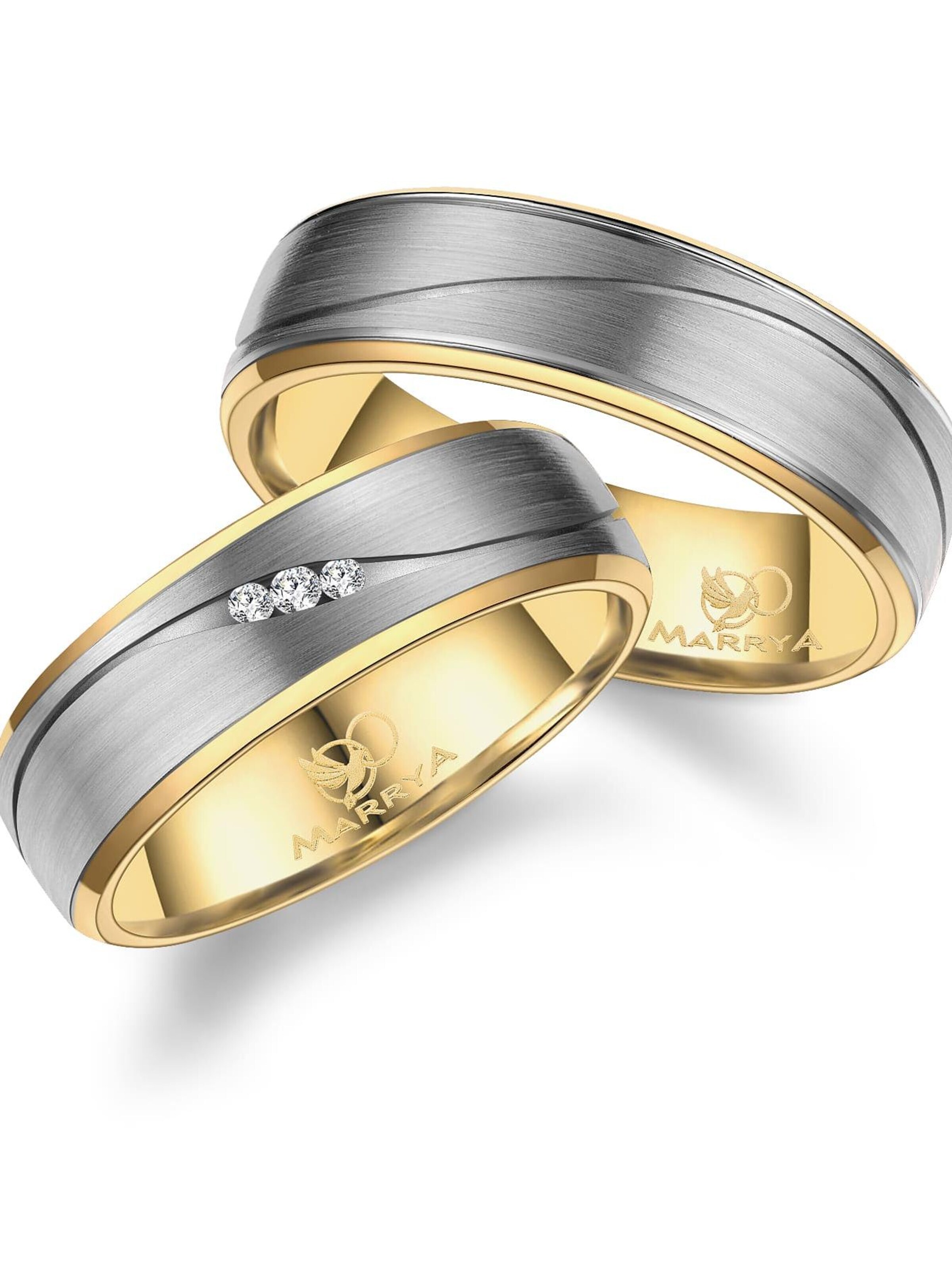 MARRYA Ring 'MARRYA TI-50 Ehering aus Titan' in Zilver: voorkant