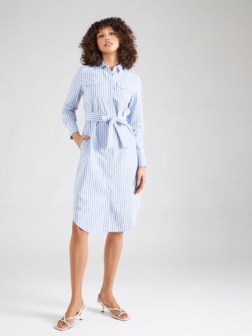 Robe-chemise Emily Van Den Bergh en bleu : devant