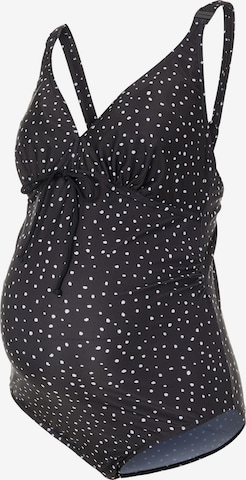 Triangle Maillot de bain 'RUSSEL' MAMALICIOUS en noir : devant