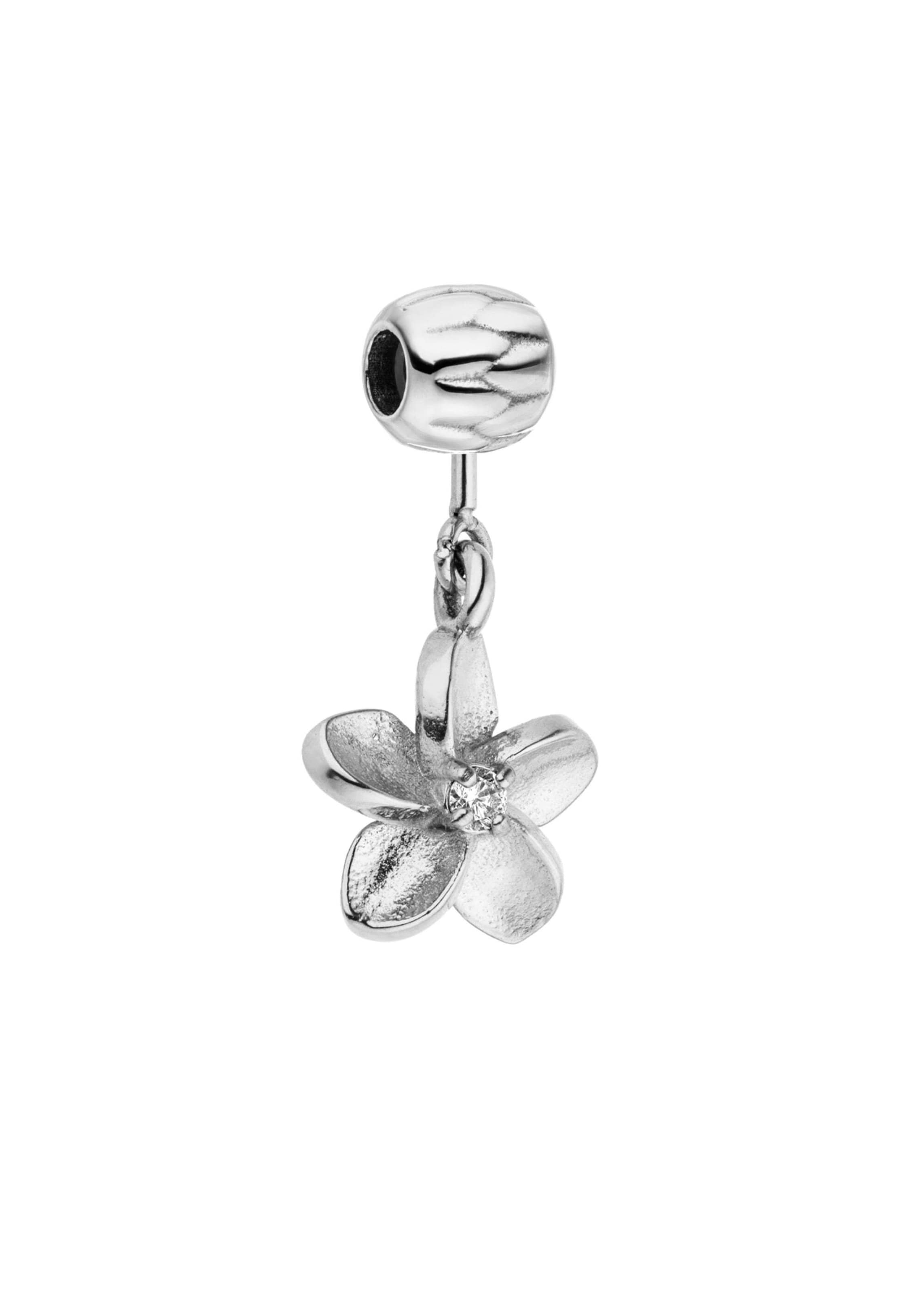 PURELEI Anhänger 'Plumeria' in Silber: Vorderseite