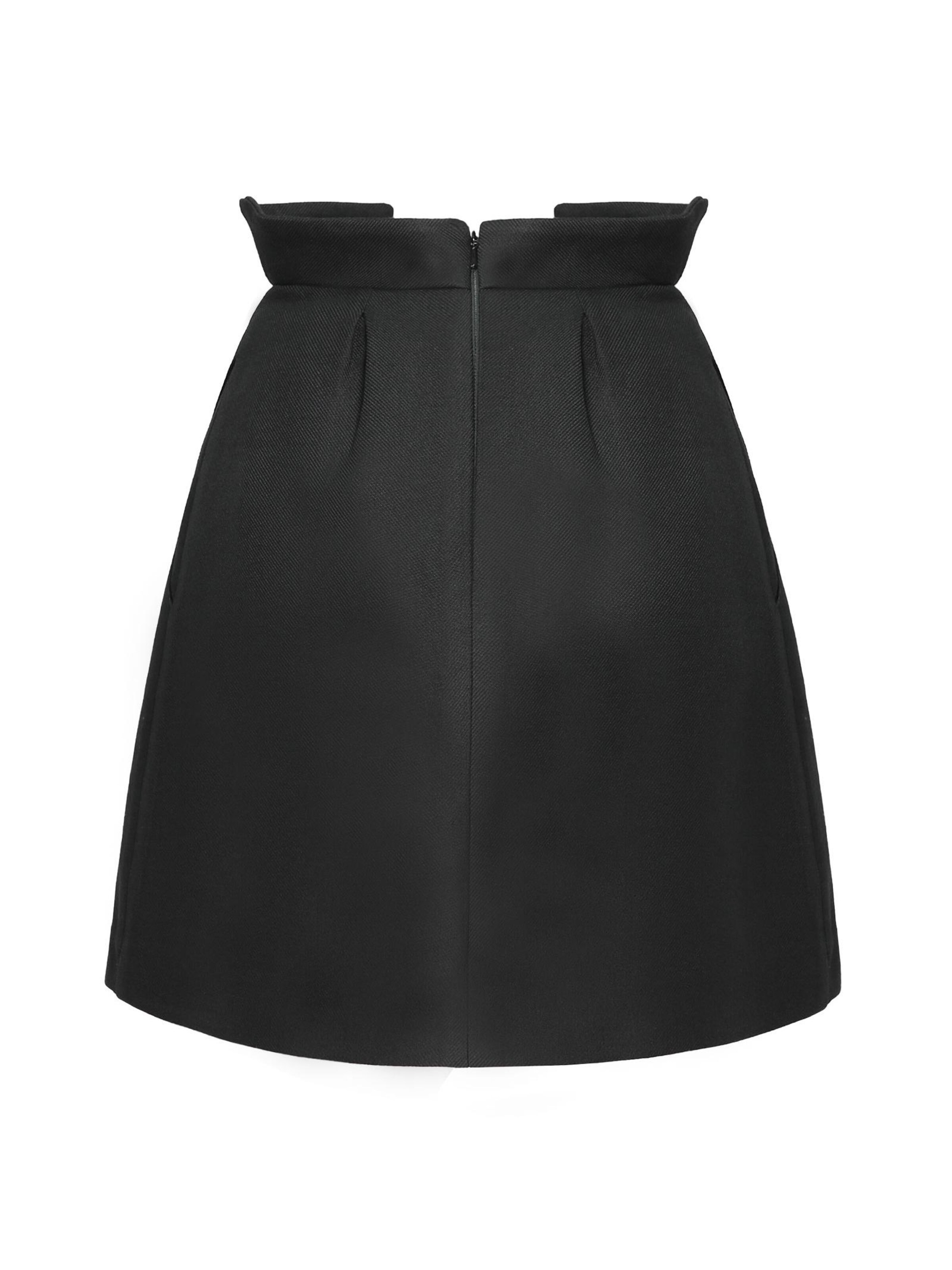 AVENUE N°29 - Falda 'Wrap' en negro