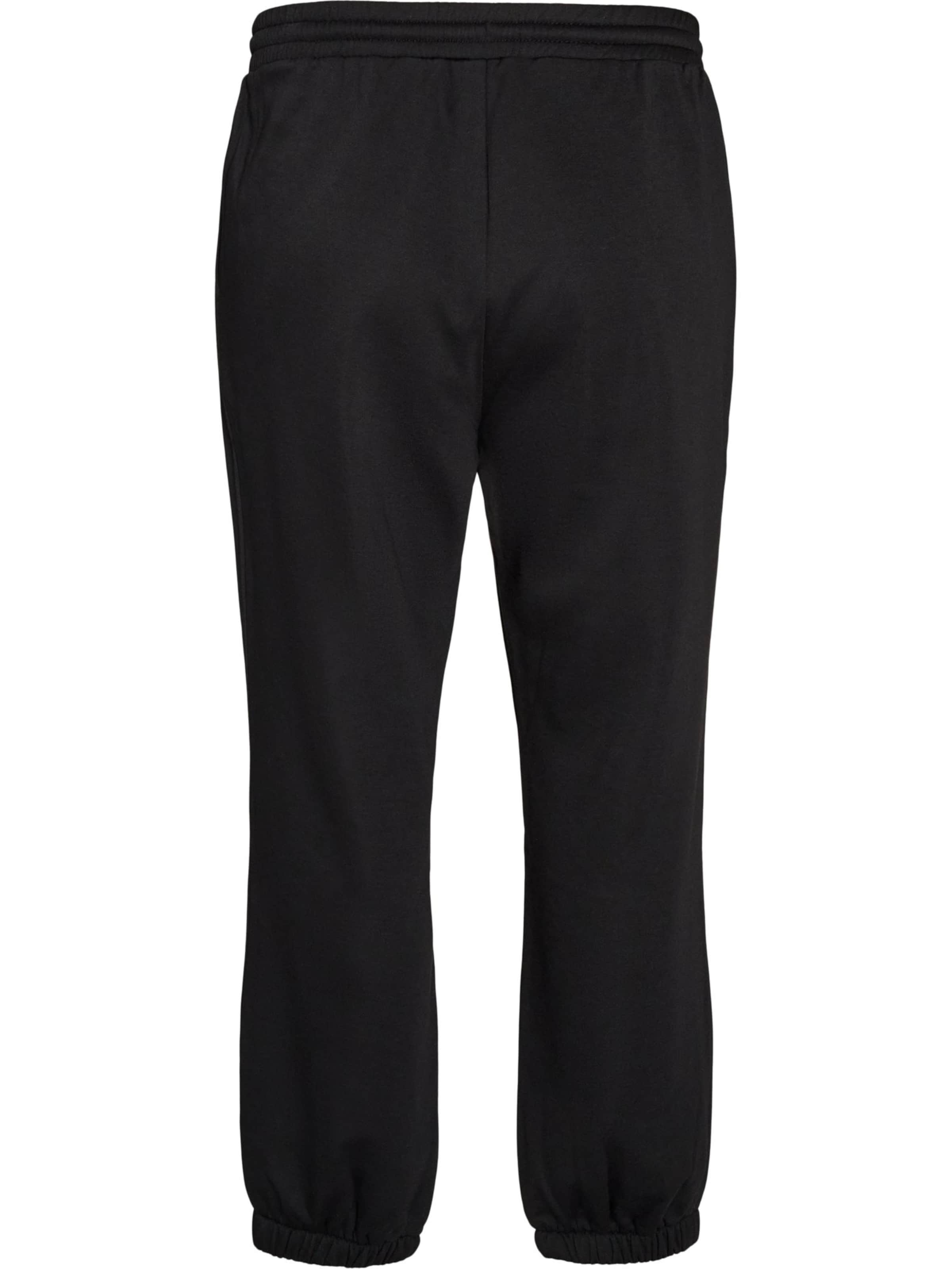 Zizzi Regular Hosen 'FLAMELA' in Schwarz