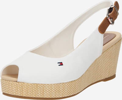 TOMMY HILFIGER Sandales 'Elba' en bleu marine / marron / rouge vif / blanc, Vue avec produit