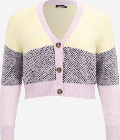 Gina Tricot Kardigan 'Eudora' u pastelno žuta / pastelno ljubičasta / crna / bijela, Pregled proizvoda