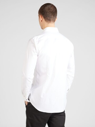 BOSS - Slim Fit Camisa clássica ' H-Hank ' em branco