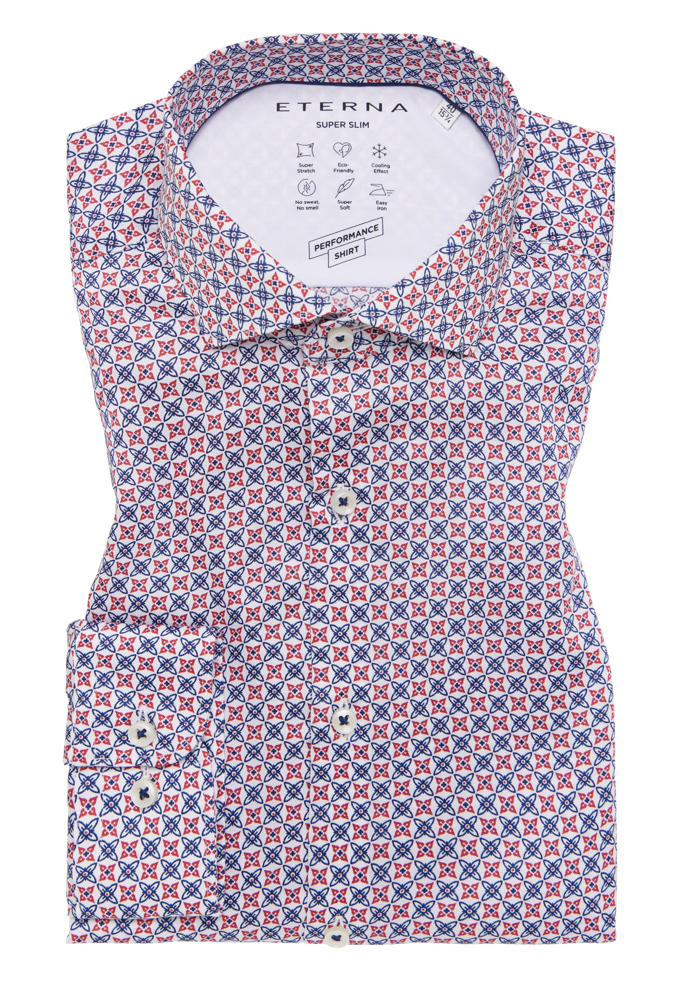 ETERNA Super Slim Fit Business shirt in White