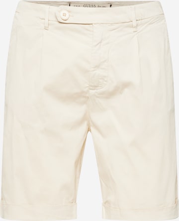 Regular Pantalon à pince 'NOAH' GUESS en beige : devant